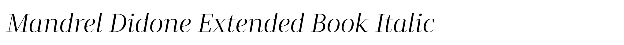 Mandrel Didone Extended Book Italic image